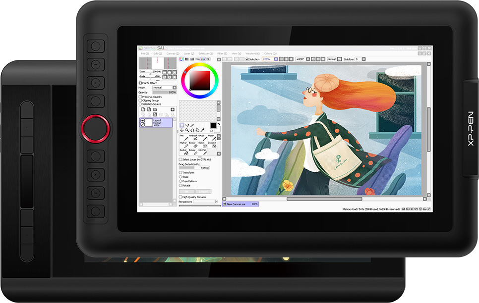 Tablette graphique XPPen Artist 12 avec moniteur de dessin à écran HD 11,6  avec